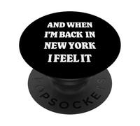 and When I'm Back In New York Nostalgia NYC Homesick PopSockets PopGrip Adhesivo