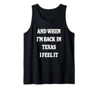 and When I'm Back In Texas Nostalgia TX Homesick Camiseta sin Mangas