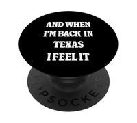 and When I'm Back In Texas Nostalgia TX Homesick PopSockets PopGrip Adhesivo