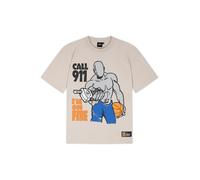 AND1 Camiseta 'On Fire Trash Talk' beige / azul / naranja / negro XXS beige / azul / naranja / negro