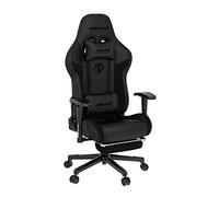 Anda Seat Jungle 2 Pro Escritorio ergonómica de Piel con Cuello y Respaldo Lumbar, Asiento, sillas de Juego para Adultos y Adolescentes, Medium, Negro