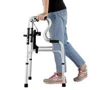 Andadera para Adulto con Asiento, Andador Plegable Portátil Estándar, Sin Ruedas Andador Médico Compacto y Ligero para Hospital/Hogar, Discapacitados