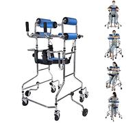 Andadera para Adulto con Asiento Bipedestador Rehabilitación Hemiplejia Andador Portátil Adulto, Andador Médico para Discapacitados de 150-180 cm
