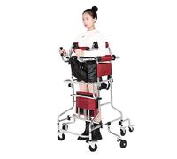 Andadera para Adulto con Asiento, Portable Multi-Funcional de entrenamiento de las extremidades inferiores stangding Walker, 8 Ruedas Hemiplegia Rehabilitación Bipedestador, para Mujeres, Hombres Alt