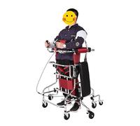 Andadera para Adulto con Asiento, Portable Multi-Funcional de entrenamiento de las extremidades inferiores stangding Walker, 8 Ruedas Hemiplegia Rehabilitación Bipedestador, para Mujeres, Hombres Alt