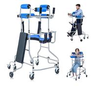 Andadera Vertical para Niños,6 Ruedas Robustas Ajustan Altura y Ancho Rápidamente.Asiento Acolchado y Frenos de Última Generación.Resiste 80 kg,Es Ideal Para Rehabilitación de Niños 80-130cm(Adult)