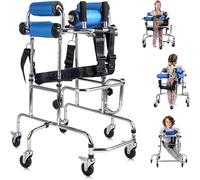 Andadera Vertical para Niños,6 Ruedas Robustas Ajustan Altura y Ancho Rápidamente.Asiento Acolchado y Frenos de Última Generación.Resiste 80 kg,Es Ideal Para Rehabilitación de Niños 80-130cm(Child)