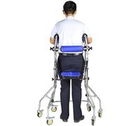 Andador 150 Kg/330 Lbs Rodante Vertical Aleación De Aluminio Altura Ajustable Muleta Parálisis Cerebral Entrenamiento De Rehabilitación Marco para Caminar para Adultos Mayores