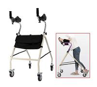 Andador ajustable para caminar para ancianos verticales, ayuda médica con ruedas, soporte de remolque con brazos, estrella de luz