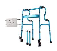Andador ancho para personas mayores, adultos mayores, caminantes para escaleras, interiores y exteriores, ajustable, ligero, portátil, plegable, ayuda de movilidad para discapacitados con asiento y