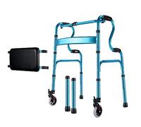 Andador ancho para personas mayores, adultos mayores, caminantes para escaleras, interiores y exteriores, ajustable, ligero, portátil, plegable, ayuda de movilidad para discapacitados con asiento y