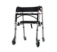 Andador, Andador con Andador, Andador con Andador de Movilidad de Aluminio, Plegable, liviano, 4 Ruedas, con Freno de Mano, Asiento Blando Impermeable, Todo está Bien