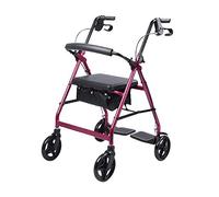 Andador, Andador con Andador Andador con Andador para Trabajo Pesado con Asiento Andador con Ruedas Plegable de Aluminio con Ruedas Andador con Andador Plegable para Personas Mayores Pasamanos Aj