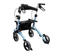 Andador, Andador con Andador con Sistema de Freno Doble, Ayudas para Caminar con 4 Ruedas, Altura médica Plegable Ajustable Utilizado para Personas Mayores Que Caminan,Blue It's So Kind of You