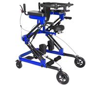 Andador andador con asiento, ligero, 4 ruedas, ayuda de movilidad para personas mayores, entrenamiento de extremidades inferiores