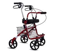 Andador andador con asiento para ancianos, andador plegable de aluminio, altura ajustable, ayuda para caminar, ancianos, interesante y poderosamente