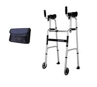 Andador,Andador Con Ruedas,Carrito Portátil Plegable Con Asiento Acolchado, Altura Ajustable De Aluminio,Discapacitados/Ancianos,Evita El Retroceso,Con Bolsa De Transporte