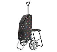 Andador, Andador con Ruedas Plegable con Ruedas Dobles con Bolsa de Compras Carrito de Compras con Asiento Ayuda de Movilidad para Caminar de Aluminio para Ancianos (1 Unidad) It's so kind of you