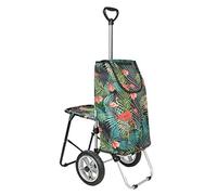 Andador, Andador con Ruedas Plegable con Ruedas Dobles con Bolsa de Compras Carrito de Compras con Asiento Ayuda de Movilidad para Caminar de Aluminio para Ancianos (1 Unidad) It's so kind of you