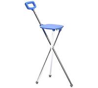 Andador andador con taburetes, muleta, plegable, antideslizante, aleación de aluminio, taburete de bastón para personas mayores, axilas, ayuda para caminar, estrella de luz