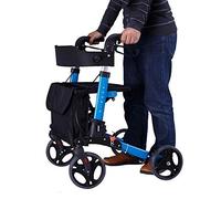 Andador, Andador de aluminio Andador plegable ligero y compacto Andador con ruedas Andador con asiento Andador plegable de cuatro ruedas Es muy amable de tu parte