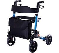 Andador andador estándar Andador con ruedas Movilidad de aluminio Ayuda para caminar Marco plegable liviano Andador para personas mayores ajustable en altura pequeño regalo