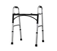 Andador, andador flotante, andador con ruedas de aluminio con asiento, ruedas rodantes plegables, marco para caminar para adultos mayores, ayuda para la movilidad, peso ligero, altura ajustable (B)