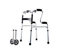 Andador Andador Ligero, plegable, de aluminio, de altura ajustable, con ruedas y asiento. Ayuda para la movilidad (andador + asiento) El doble de comodidad (andador + ruedas)