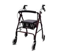 Andador Andador liviano de 4 ruedas con altura ajustable y respaldo del asiento Bolsa de almacenamiento Ayuda para caminar con movilidad Ayudas para caminar con asientos y ruedas plegables