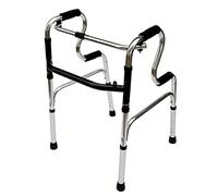 Andador Andador para discapacitados Andador para Ancianos Andador asistido Bastón para Caminar con Hospital Plegable Altura Ajustable Andadores livianos,Plata