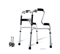 Andador, andador para personas mayores Andador plegable de aluminio liviano Entrenamiento de miembros inferiores Auxiliar médico Todo está bien (Rueda)