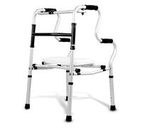 Andador, Andador Plegable, Andador Ligero, Andador for subir y bajar escaleras, ligero, de aluminio, ajustable, ayuda for caminar, bastón retráctil de cuatro puntas