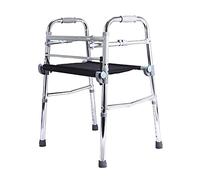 Andador, andador plegable con asiento Marco para caminar liviano con agarre Ayuda de transporte de movilidad para personas mayores Bastón para discapacitados Altura ajustable al aire libre