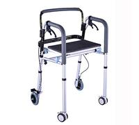Andador, andador plegable de aluminio, ayuda para caminar, andador con asiento y 4 ruedas y frenos para caminar con asientos y ruedas que se pliegan It's so kind of you