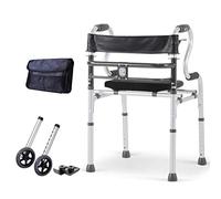 Andador, Andador Plegable Delantero con Ruedas y Asiento - Ajustable, Portátil, Liviano, Compacto Anciano Caminando Ayuda de Movilidad Médica para Discapacitados, Máx.400 libras It's so kind of you