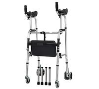 Andador, Andador Vertical Con Reposabrazos, Andador De 4 Ruedas De Altura Ajustable, Andador Alto Para Personas Mayores Con Discapacidad