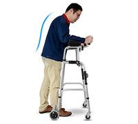 Andador, andadores estándar verticales para personas mayores, andador plegable con almohadilla para reposabrazos para movilidad limitada con discapacitados y personas mayores Todo está bien (Andador+