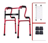 Andador, Andadores plegables, altura ajustable con asiento, ayuda for caminar de aleación aluminio, pies antideslizantes for personas mayores discapacitadas que anhelan(With Seat)