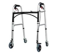 Andador Andadores plegables con ruedas de aluminio for personas mayores y adultos, rehabilitación de pie, altura ajustable(Color2)