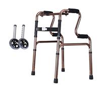 Andador auxiliar Ayuda para fracturas Reposabrazos para personas mayores Pacientes obesos discapacitados Andador Altura ajustable (Color: Blanco Tamaño: #2) (Metálico #2)
