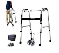 Andador auxiliar, equipo de entrenamiento de rehabilitación de extremidades inferiores, taburete de bastón plegable liviano para ancianos (Tamaño: F) Anhelo
