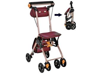 Andador, ayudando a los ancianos Carro Andador con ruedas plegable, liviano y portátil Andadores y andadores estándar Es muy amable de su parte
