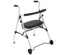 Andador, ayudas para caminar 2 ruedas portátil, andador médico con pedal, andador con respaldo cómodo, utilizado para personas mayores que caminan Todo está bien