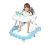 Andador Babywalker 3 en 1 - Carro de despertar y caminar para pasear, basculante, con ruedas, música, color azul