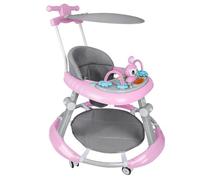 Andador Babywalker - Carro de despertar y caminar Andador, con ruedas, música, zona de juegos Mesa de comedor plegable/rosa