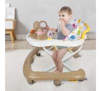 Andador Bebe4 en 1, Multifunción Baby Walker con diseño anti-rollover y altura ajustable,Caminador de empuje sensorial con luces/música, 6-18 meses62*68 * 36-81 cm - Caqui