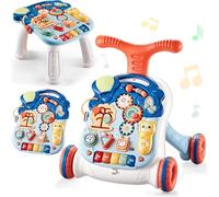 Andador Bebés,Juguete Inspirado en el Método Montessori con Panel Musical Desmontable y ayuda Para Caminar. Apoyo para estar de pie y Caminar, Velocidad Ajustable, Apto para Bebés a Partir de 6 Meses