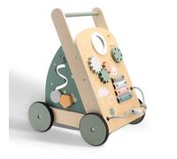 Andador bebés madera,8 en 1Andador de madera para bebés andador para bebés de madera con ruedas de goma y centro de actividades, para niños a partir de 12 meses para niños y niñas