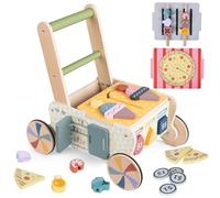 Andador Bebes Montessori,Caminador Bebe de Madera,Juguetes Bebe 1 Año | Baby Walker con Velocidad Ajustable, Centro de Actividades 10 en 1, Juego Educativo Montessori, Regalo Bebé Niña Niño 1 Año