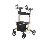 Uniprodo UNI_ROLL_05 F - Andador plegable (136 kg, 1050 - 1150 mm, ligero, con respaldo, asiento y soporte para bastón, carrito ligero